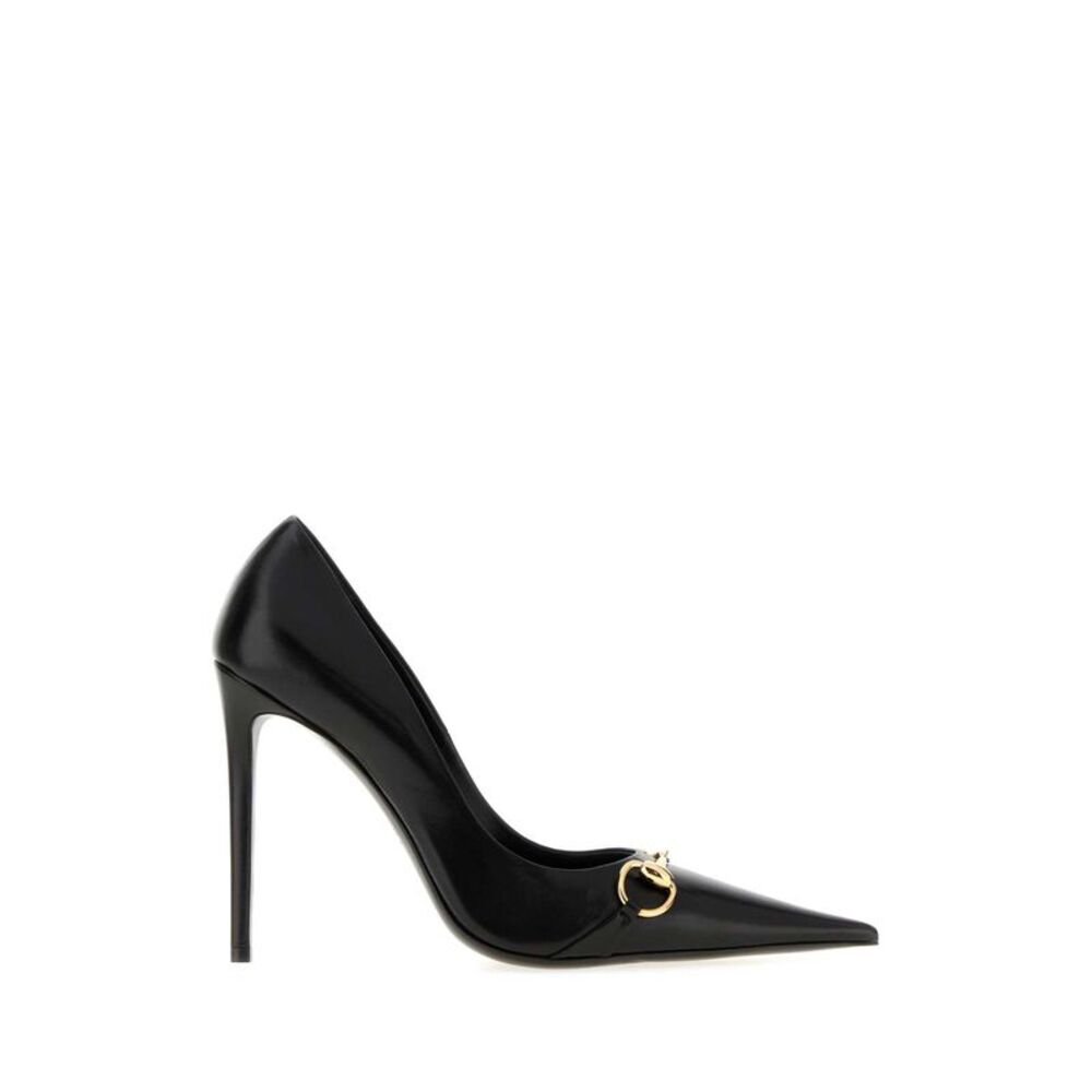 Gucci Women Black Leather Pumps